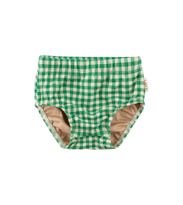 Green Check Swimming Bloomers by Tinycottons