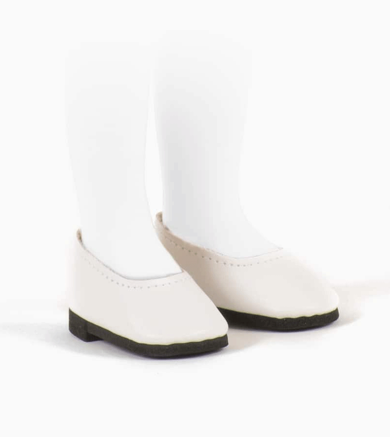 White Ballerina Shoes for Minikane Amigas Girl Dolls