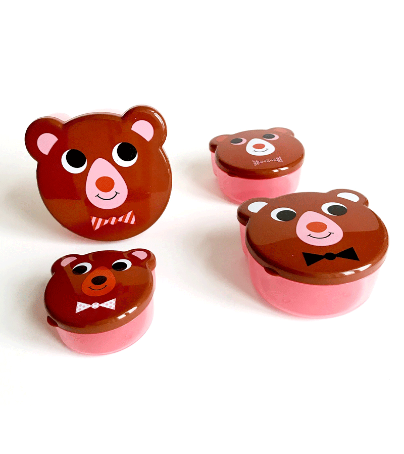 Set of 4 Bear Snack Boxes by Ingela P Arrhenius”