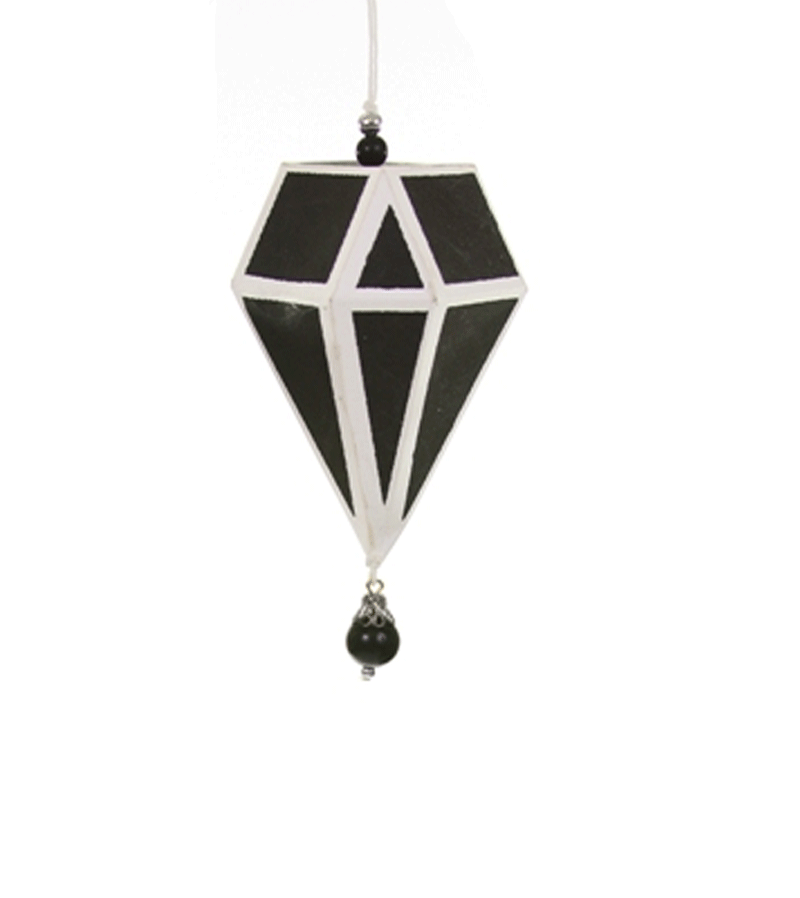Black and White Geometric Paper Ornament by Cody Foster