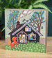 Black House with Animals Card by Kapelki Art