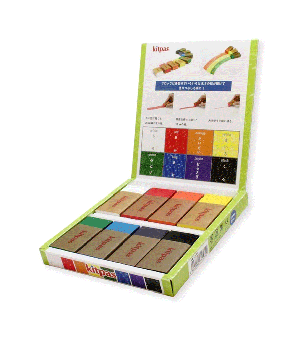 Set of 8 Block Crayons by Kitpas