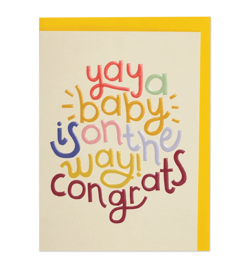Yay a baby is on the way! Congrats Card by Raspberry Blossom