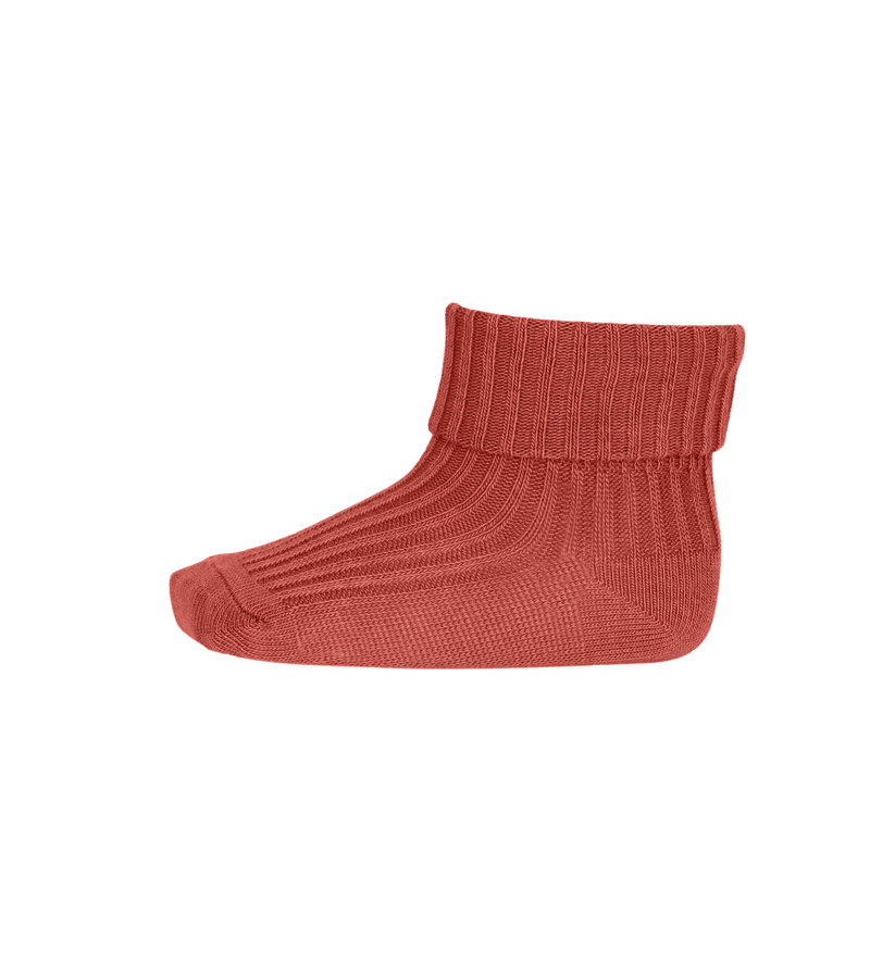 Canyon Rose Cotton Rib Ankle Sock by mp Denmark