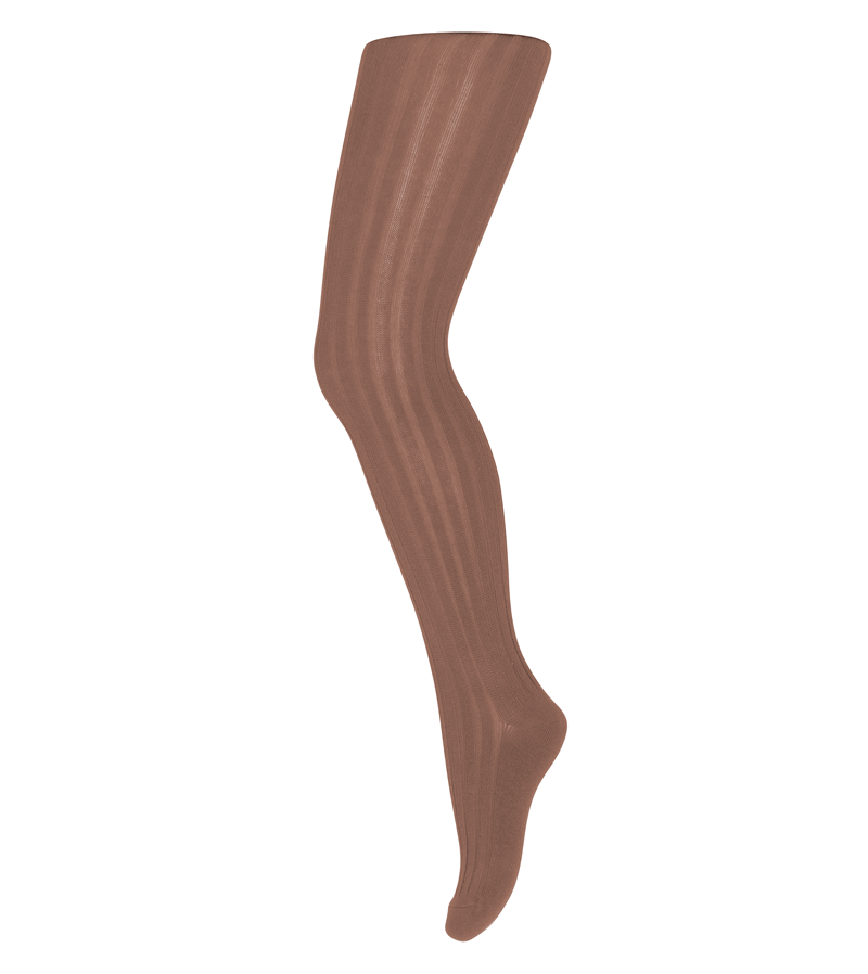 Russet Cotton Rib Tights by mp Denmark