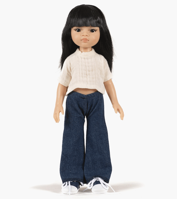 CreamJean and Top Set for Amigas Dolls by Minikane