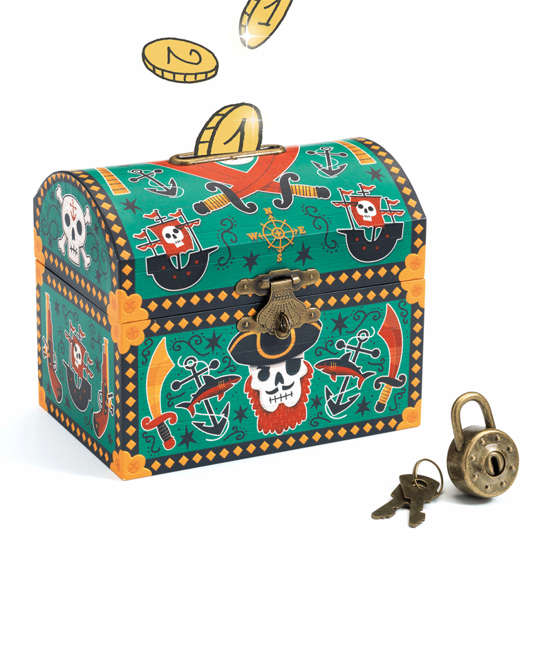 Pirate Chest Money Box by Djeco - Niddle Noddle
