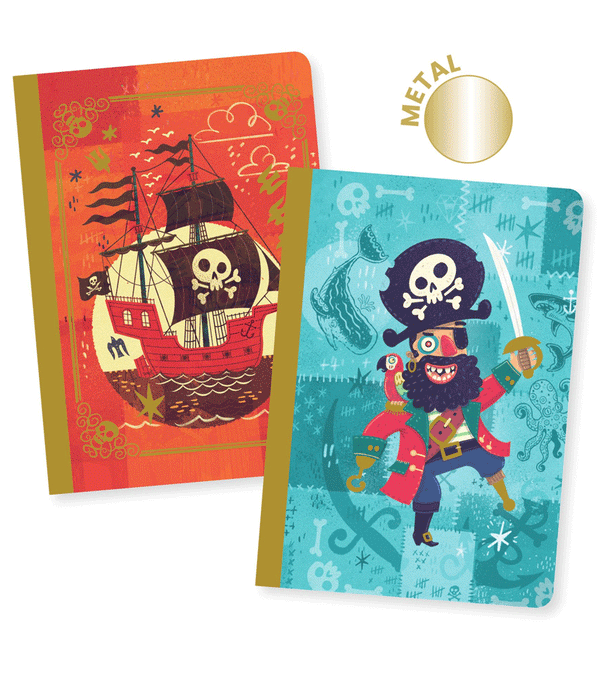Set of 2 Small Pirate Notebook by Djeco