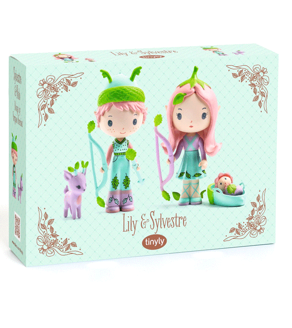 Lily & Sylvestre Tinyly Doll Figures by Djeco