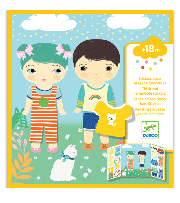 Clothes Reusable Sticker Book by Djeco - Niddle Noddle