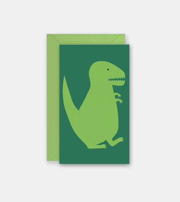 Green Dinosaur Mini Card
