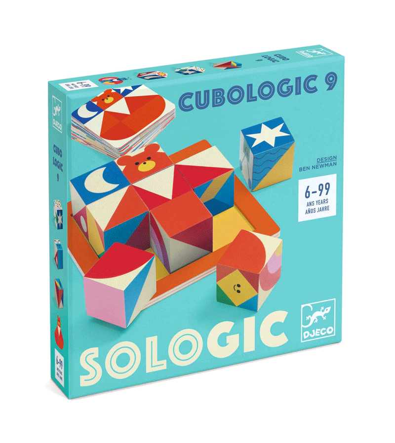 Cubologic 9 Wooden Cubes Puzzle by Djeco