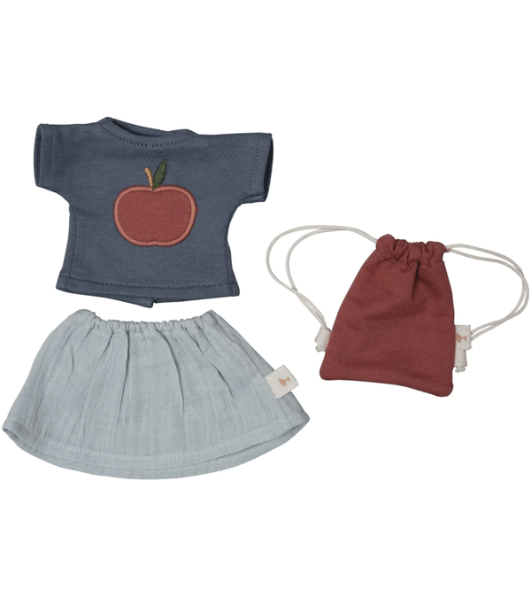 Apple Tee and Skirt Set Dolls Clothes by Fabelab