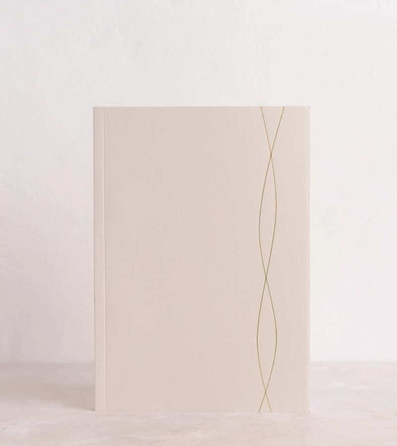 Cream Dotted Notebook by LSW