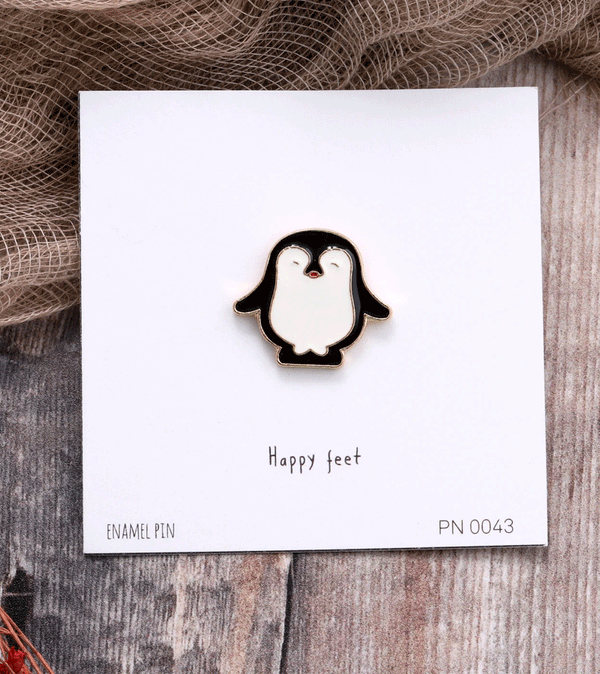 Happy Feet Penguin Enamel Pin by Attic Creations