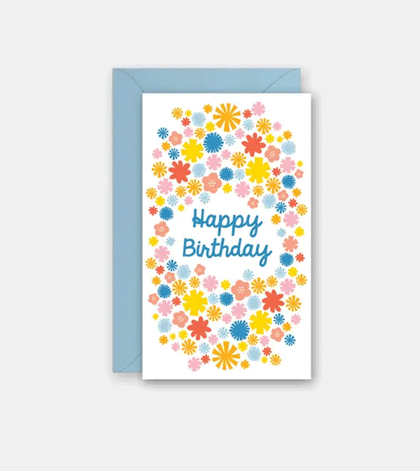 Floral Birthday Mini Card