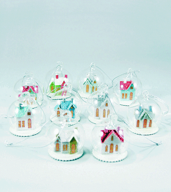 Small Frosty Abode Snowglobe Ornament by Cody Foster
