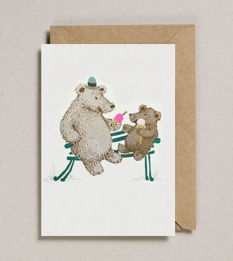 Ice cream Bears Card by Petra Boase