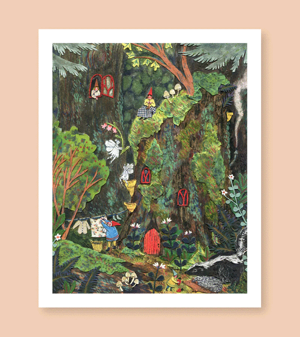 Gnome Home Print by Phoebe Wahl