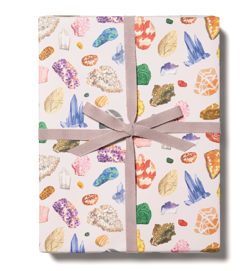 Gems Wrapping Paper Sheet by Red Cap Cards