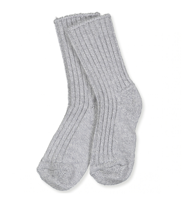 Grey Melange Wool Socks by Joha
