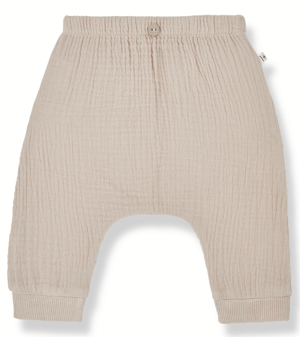 Nude Muslin Guiseppe Sarouel Trousers by 1+ in the Family