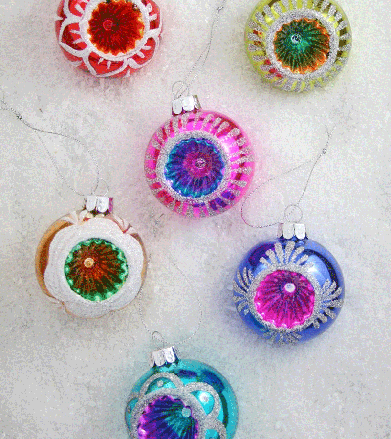 Heirloom Glitter Indent Glass Bauble by Cody Foster