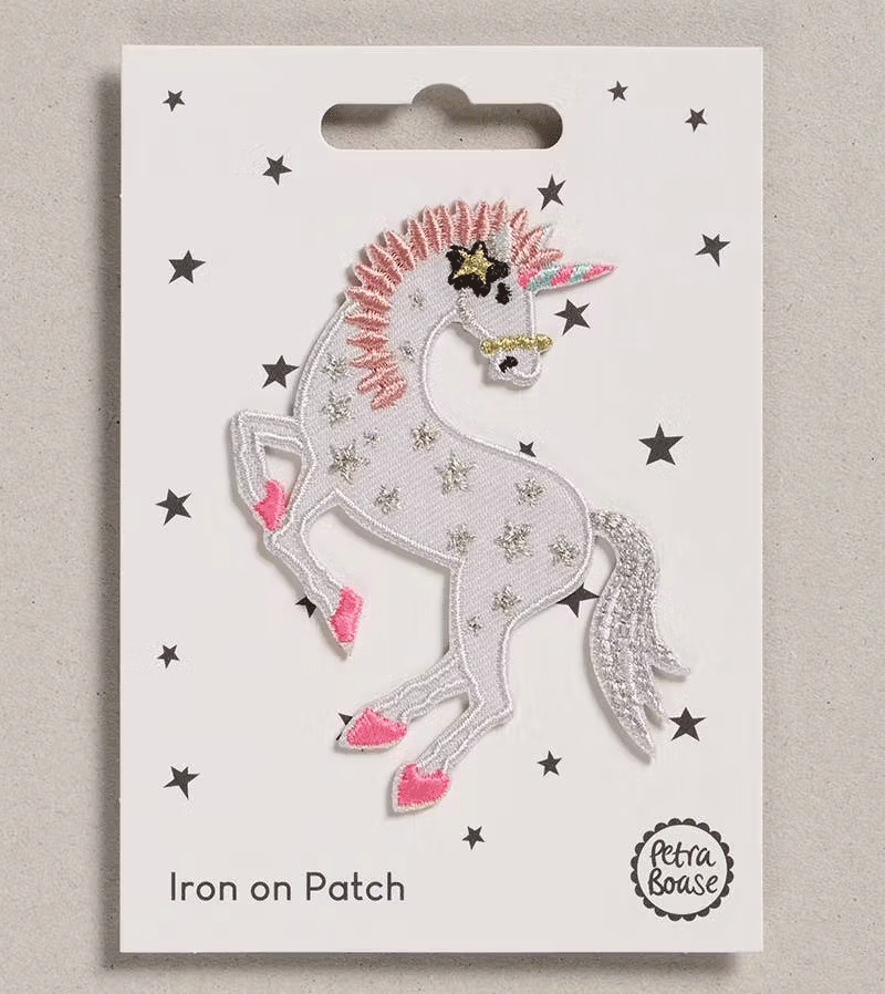 Unicorn Iron on Patch by Petra Boase