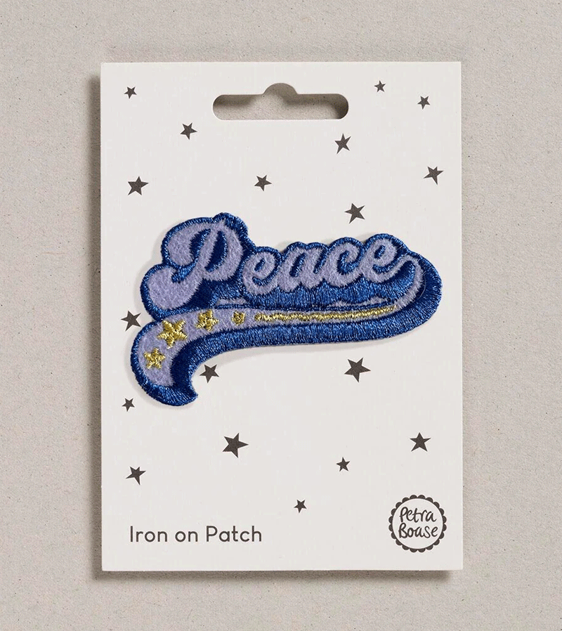 Peace Iron on Patch by Petra Boase