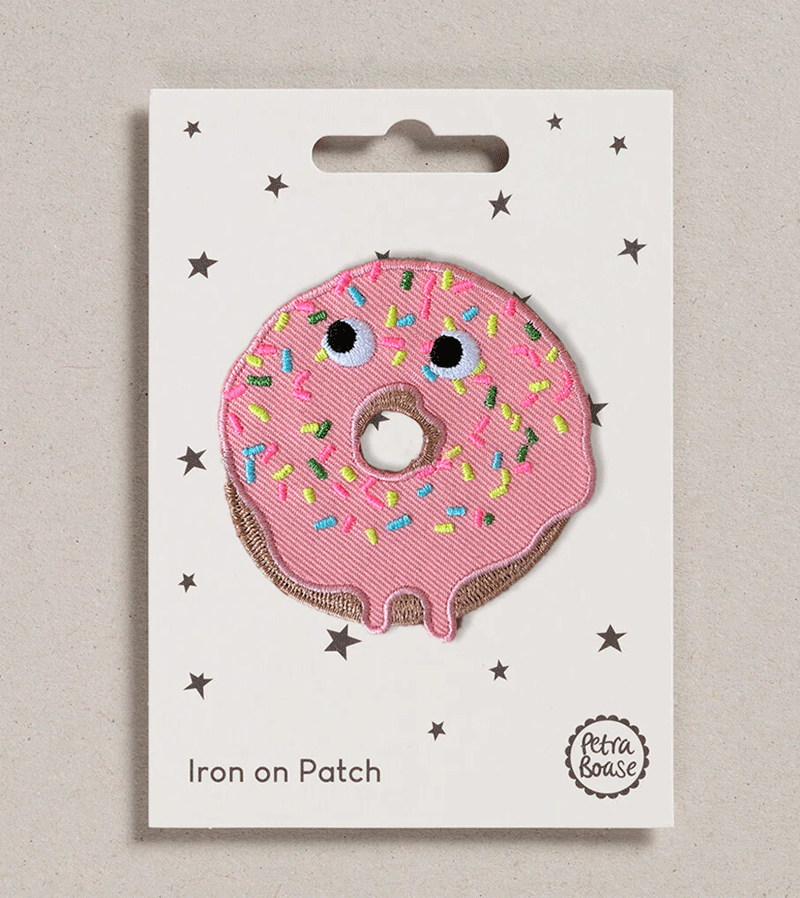 Doughnut Iron on Patch by Petra Boase