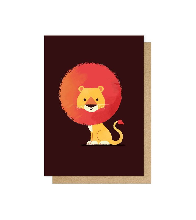 Lion Greetings Card by Jay Fleck