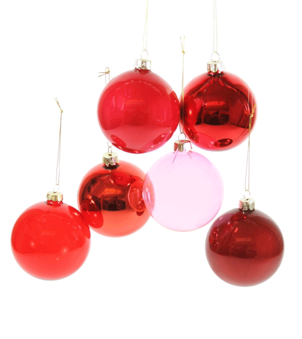 Large Red Hue Glass Baubles by Cody Foster
