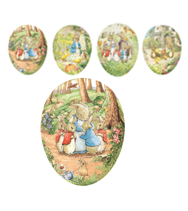 25cm Large Beatrix Potter Cardboard Easter Egg