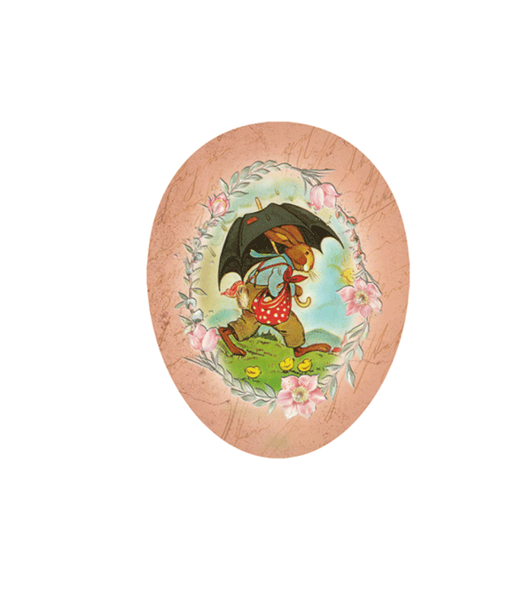 25cm Colourful Retro Cardboard Easter Egg