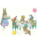 Rabbit Tea Party Card by Molly Brett