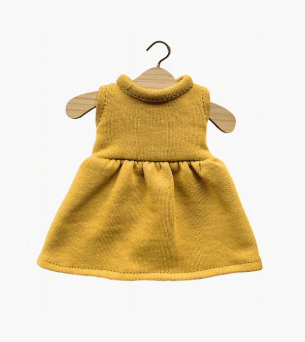 Cotton Mustard Faustine Dress for Amigas Girl Doll