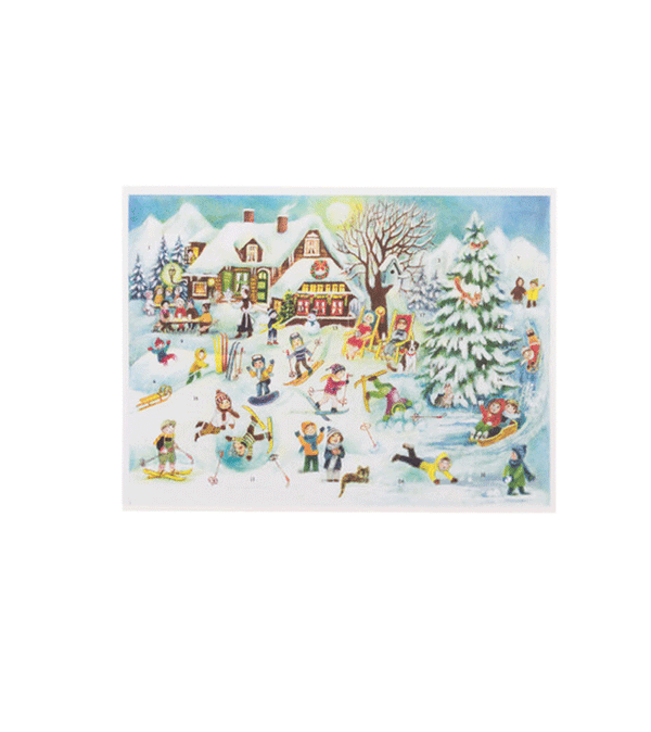 Winter Fun Advent Calendar Card