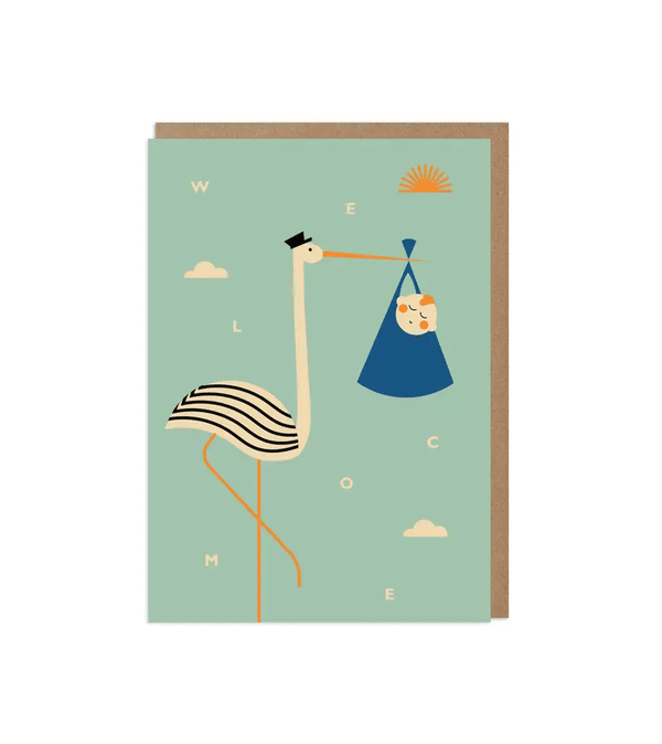 Welcome Boy New Baby Card by betiobca