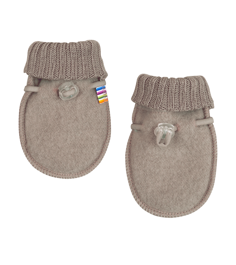 Oatmeal Soft Wool Baby Mittens by Joha