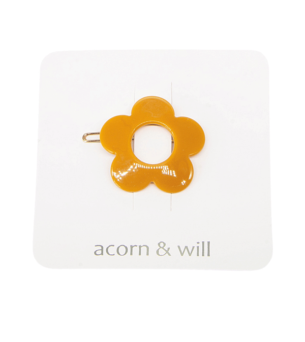 Ochre Retro Flower Hair Clip by Acorn & Will