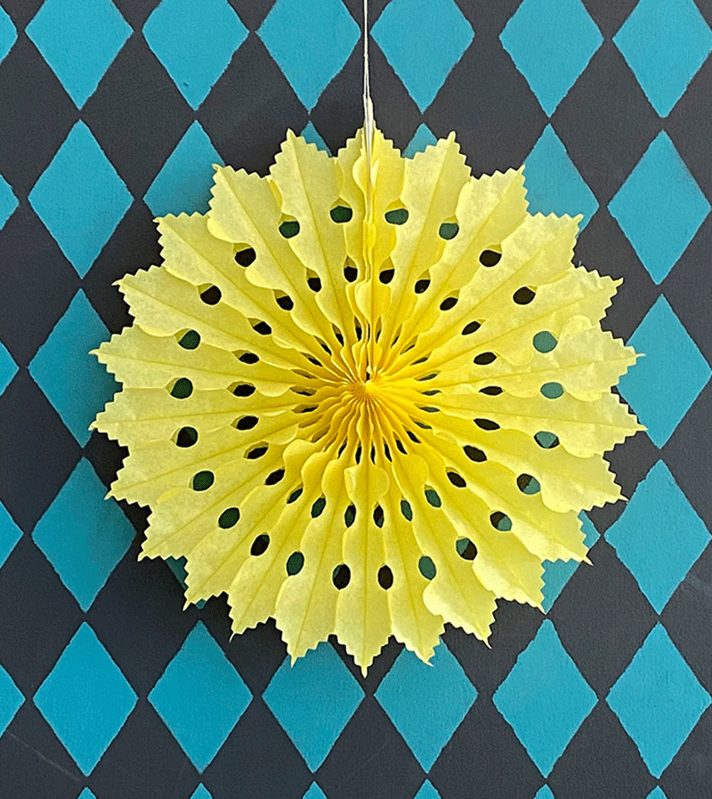 Yellow Paper Fan by Petra Boase
