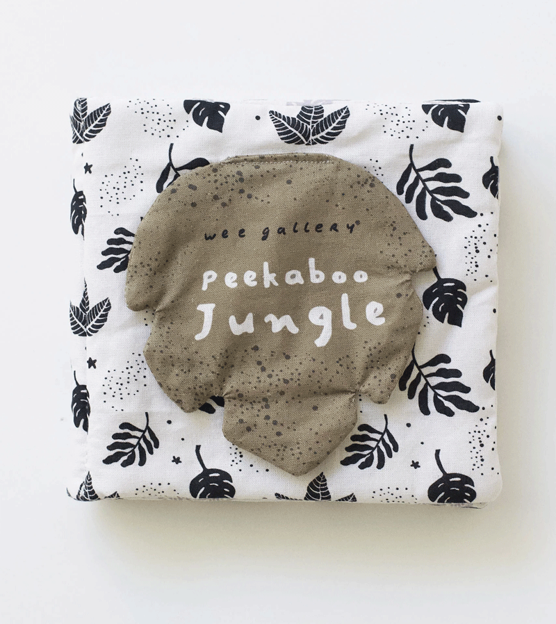 Peekaboo Jungle Soft Cloth Book by wee gallery