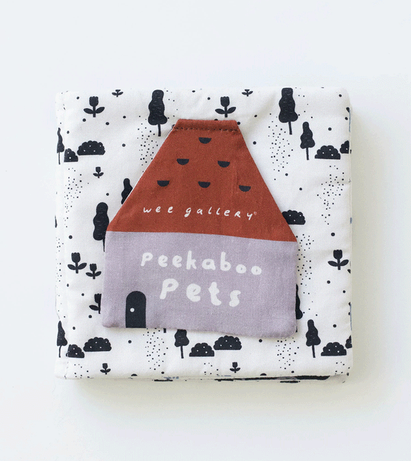 Peekaboo Pets Soft Cloth Book by wee gallery