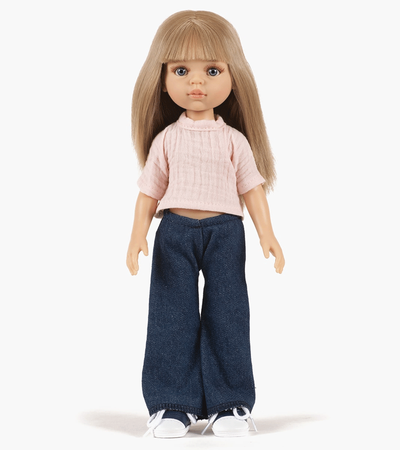 Soft Pink Jean and Top Set for Amigas Dolls by Minikane