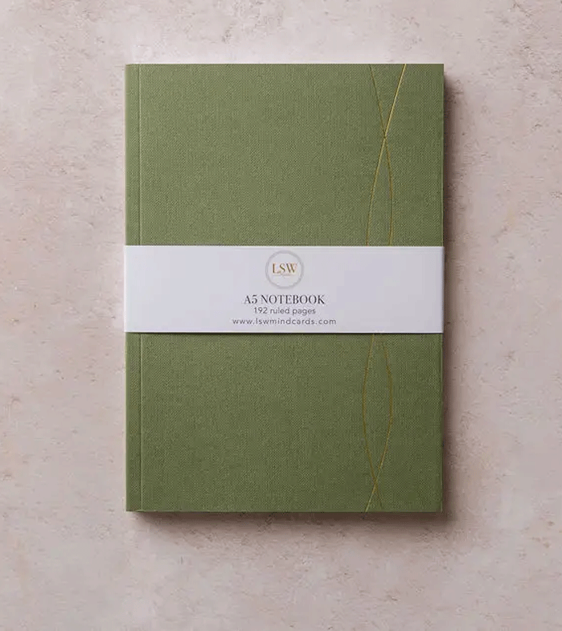 Moss Green Ruled Notebook by LSW