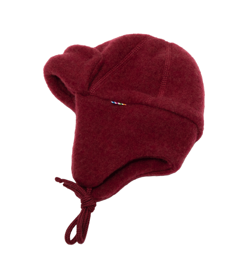 Currant Red Soft Wool Sherpa Hat by Joha