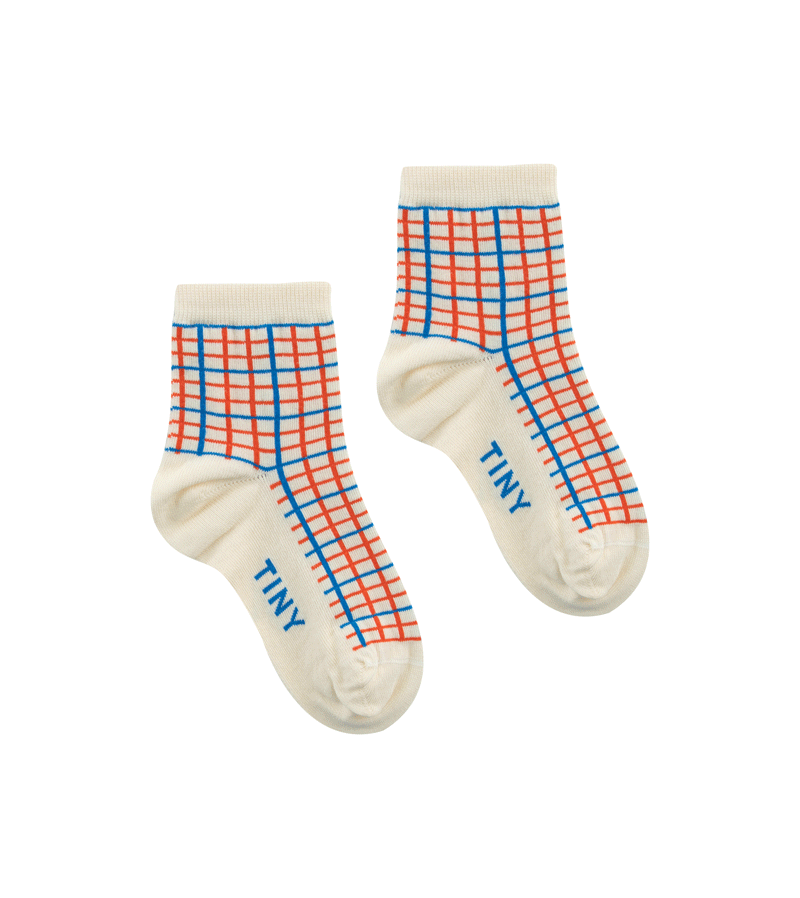 Kids Grid Socks by Tinycottons