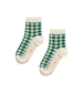 Kids Green Check Socks by Tinycottons