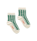 Kids Green Check Socks by Tinycottons