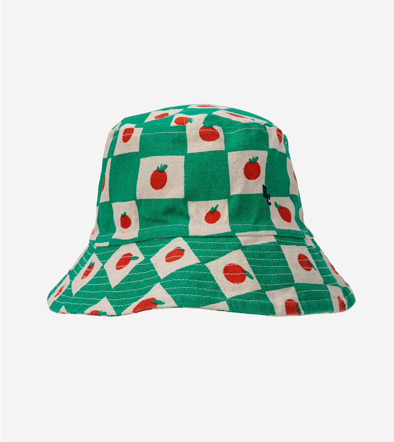 Kids Tomato all over Sun Hat by Bobo Choses
